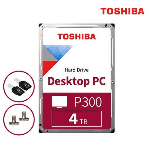 도시바 4TB HDD P300 HDWD240 하드디스크 (5 400RPM/128MB/SMR), _4TB