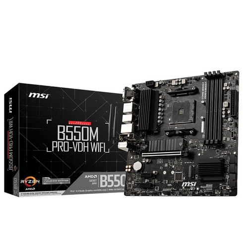 2023년 가성비 최고 MSI B550M PRO-VDH WIFI - MSI B550M PRO-VDH WIFI 메인보드 (AM4 DDR4 M-ATX), 1개, 선택하세요