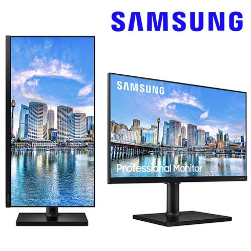 삼성모니터 F27T450 68.6Cm(27) 평면/16:9/FHD/IPS/75Hz/5ms/피벗 엘리베이션 스위블 틸트, LF27T450FZKXKR