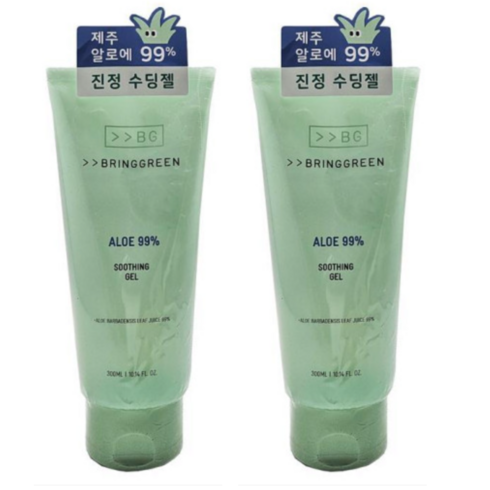 브링그린 알로에 99% 수딩 젤 더블 300mL*2ea, 300ml, 2개