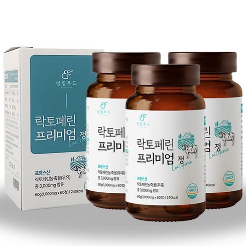 빌립푸드락토페린 - 빌립푸드 락토페린 프리미엄 정 60정 3000mg X 3 6개월분, 3개