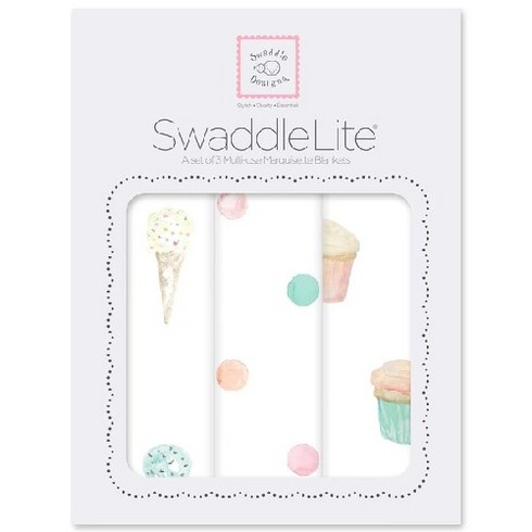 스와들디자인 라이트블랭킷 3종 세트, SD-526MC 워터파티