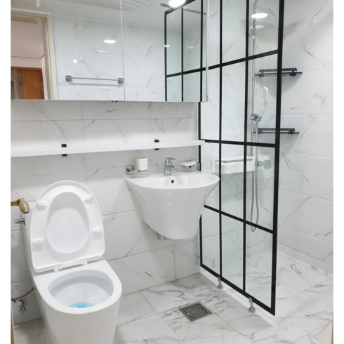 [천사욕실]욕실리모델링 욕실인테리어 욕실시공 인테리어공사 문 도배 장판, 1개