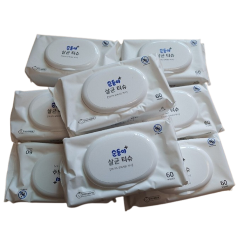 순둥이 살균티슈 캡형 60매, 60개입, 8개