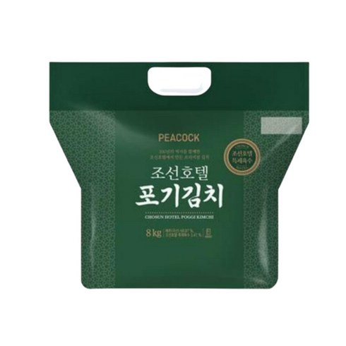 [피코크] 조선호텔 포기김치 8kg (100년의 역사 조선호텔에서 만든 프리미엄 김치!), 1개, 상세 설명 참조