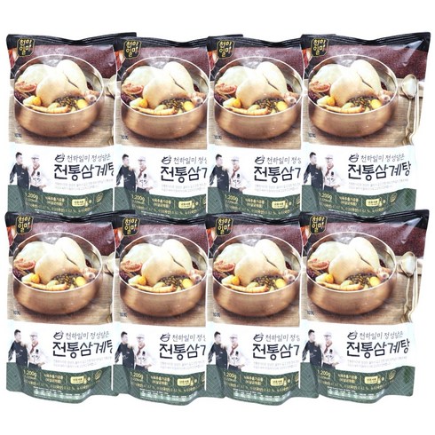 [방송구성] 천하일미 홍석천 이원일 전통 닭한마리 삼계탕 8팩(1200g*8팩), 150g, 8개