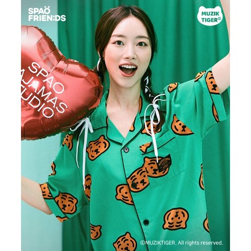 2023년 가성비 최고 스파오잠옷 - SPAO (무직타이거) 뒹굴뒹굴 뚱랑이 잠옷(GREEN)_SPPPD25U07 188752