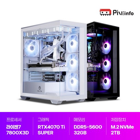 파인인포 라이젠 R7 7800X3D_RTX4070TI SUPER 32GB 게이밍컴퓨터 조립PC-PINE09 블랙