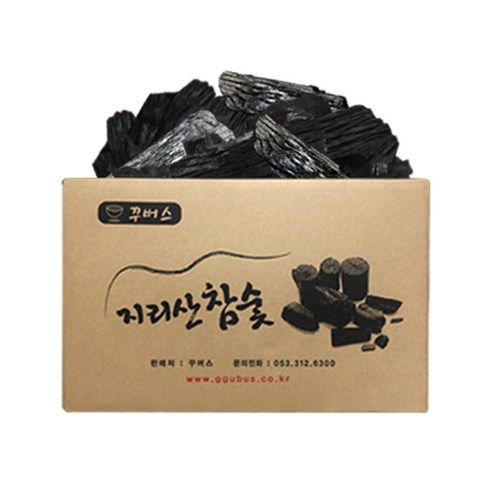 꾸버스 지리산 참숯 백탄 1kg 4kg 15kg 바베큐 구이용 캠핑 숯 차콜 식당 펜션, 1박스