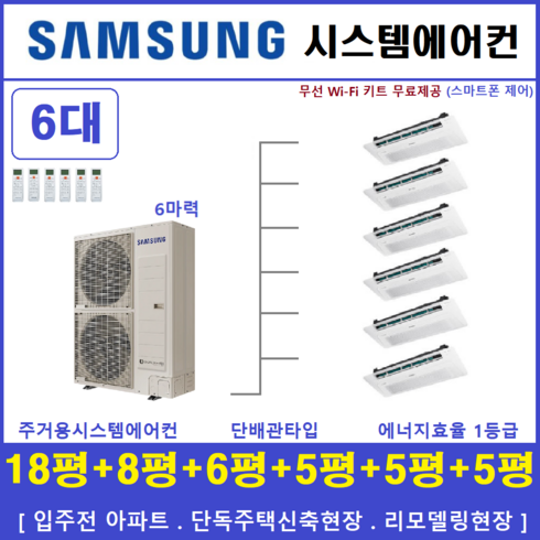 삼성 무풍시스템에어컨 6대 I 아파트 천장형에어컨 I 더샵