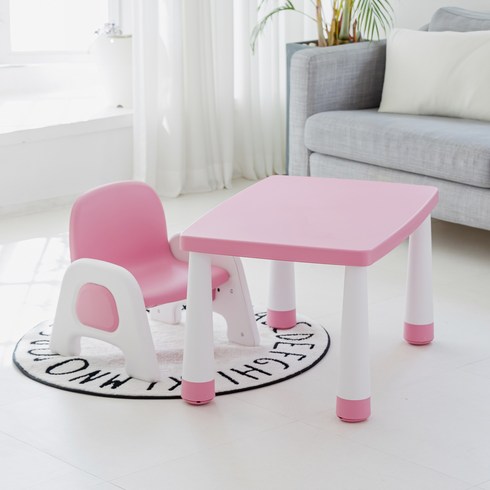 프렌디아 아기 유아 높이조절 책상 의자 세트 테이블 키즈 공부상 4컬러 1인용, 핑크세트 [책상+의자]
