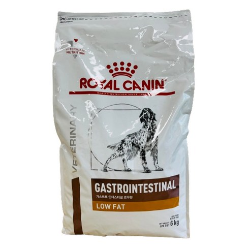 로얄캐닌로우펫 - )당일발송( 로얄캐닌 독 가스트로인테스티널 로우팻 6kg 강아지 위장질환 처방식사료, 1개