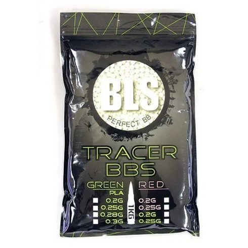 012g 야광 비비탄 - BLS 야광 오토트레이서 BB탄 0.25g 그린 4000 비비탄, 1개