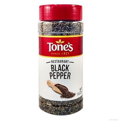 Tones Restaurant Black Pepper 톤즈 레스토랑 블랙 페퍼 후추 227g, 1개