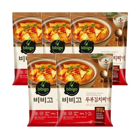 비비고 두부김치찌개, 460g, 5개