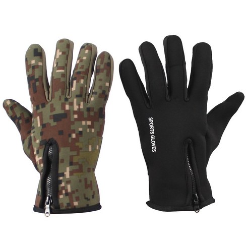 후아미 스마트폰 방수 장갑 군인 군용 방한 보온 겨울, 검정