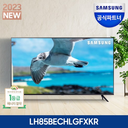 2023년 가성비 최고 LH85BECHLGFXKR - 삼성 비즈니스TV LH85BECHLGFXKR 85인치 UHD 4K 에너지효율 1등급 스탠드형