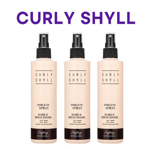 [NEW] 커리쉴 샤인 앤 픽스 헤어스프레이 240ml CURLY SHYLL hair spray + 퍼스널마켓 사은품증정, 커리쉴 픽스 헤어스프레이 X 3개