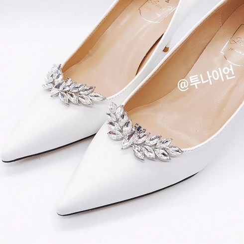 투나이언 웨딩슈즈 코사지 셀프웨딩 소품 구두 신발 악세사리 장식 13종 1쌍(2개)