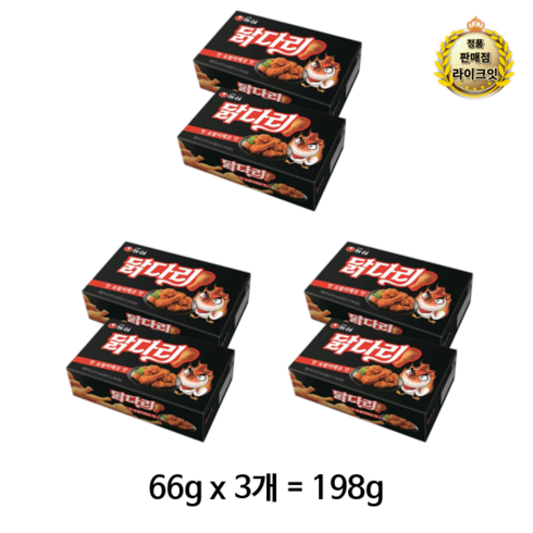 BBQ통살닭다리구이 소금10팩  매콤양념10팩 - 농심닭다리 핫 숯불바베큐 맛, 198g, 10개
