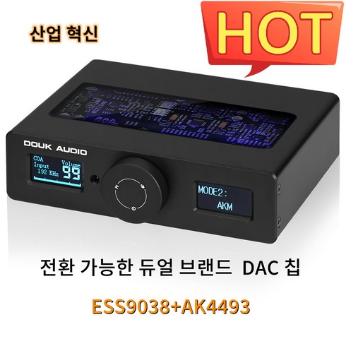 dac - Douk Audio DAC-Q11 ESS9038+AK4493 USB DAC 오디오 어댑터 COX/OPT D/A 컨버터 DSD256