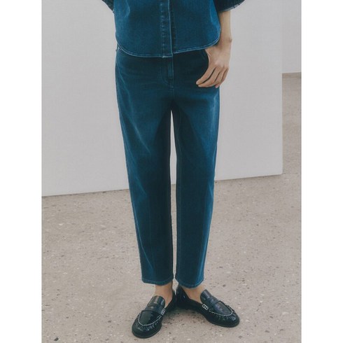 LEBEIGE ★시그니처★Slim O Silhouette Denim Pants - Blue