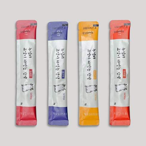 누심비 고양이 짜먹는 간식 길고양이 대용량 15g 3가지맛 90개