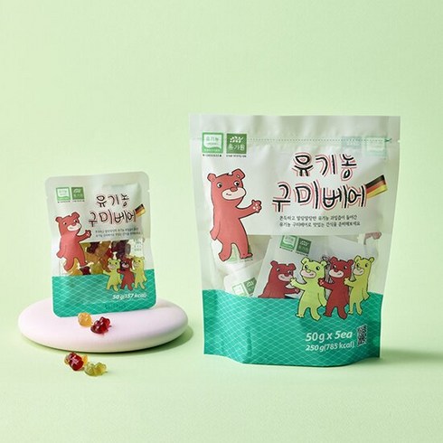 유가원 유기농 구미베어 젤리 250g, 1개