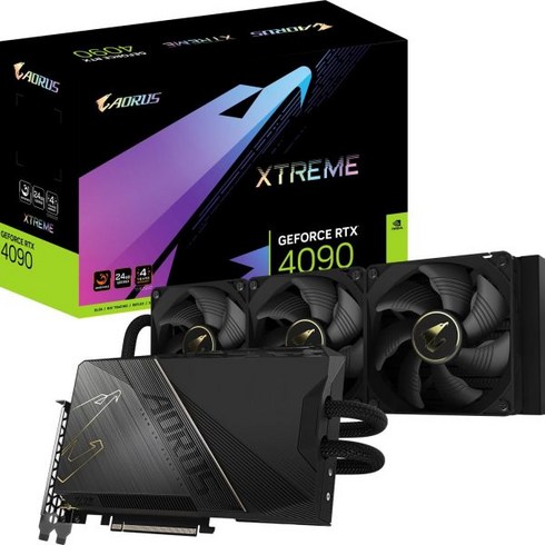 rtx4090 - 그래픽카드 기가바이트 Aorus GeForce RTX 4090 Xtreme WATERFORES 24G 그래픽 카드 올인원 쿨링 시스템 24GB 384비트 GDDR6X GV-N409, GeForce RTX 4090 XTREME WATERF