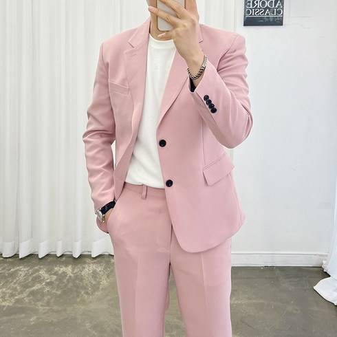 2023년 가성비 최고 결혼식코디 - 아도르클래식 Force 8컬러 봄 가을 겨울 캐주얼 수트 결혼식 빅사이즈 정장세트