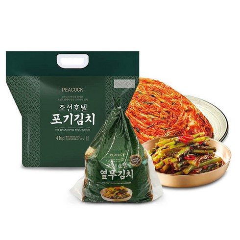 조선호텔김치 - 피코크 조선호텔 포기김치 4kg + 열무김치 1.5kg, 1세트, 5.5kg