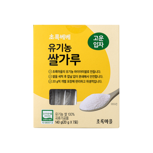 초록마을 유기농 쌀가루 고운입자, 1개, 140g