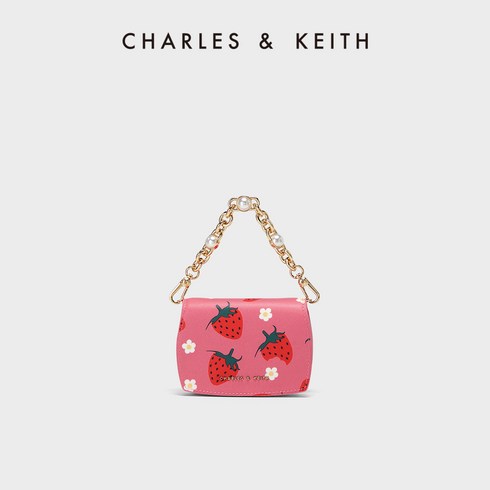 찰스앤키스 CHARLES&KEITH CK6-30681004 여성 배색 아가일 체인 토트 지갑