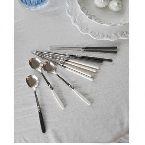 [꼬떼따블] 바로크 수저세트(3color), 선택옵션, 959740 화이트