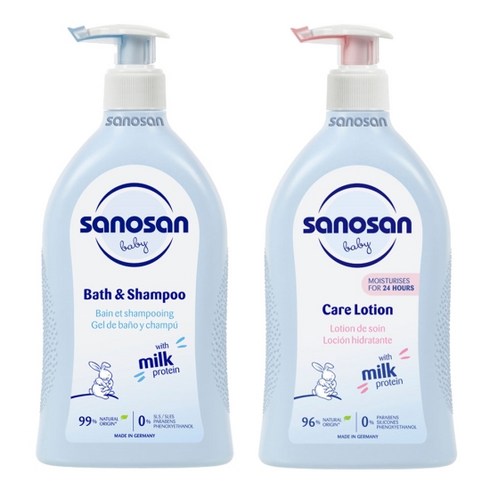사노산 베이비 바스앤샴푸 500ml + 케어로션 500ml, 단품