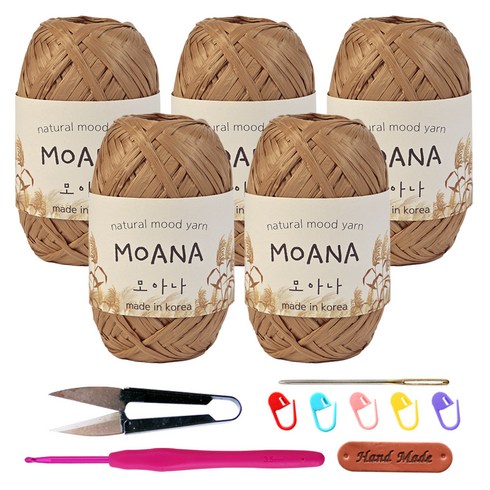모아나실 - 니뜨 모아나실(40g)x5볼+뜨개기본도구, 117_아몬드