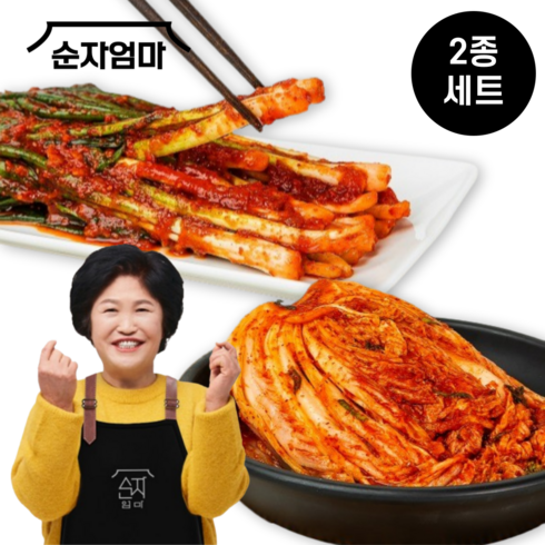 [입점특가] 순자엄마 포기김치2kg +파김치2kg 프리미엄 김치 세트, 1세트, 4kg