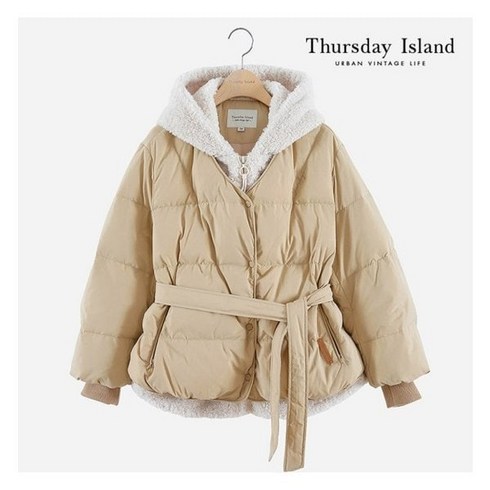 2023년 가성비 최고 써스데이아일랜드패딩 - 써스데이아일랜드 Thursday Island 퍼 후드 다운 점퍼T218MDJ9W105750
