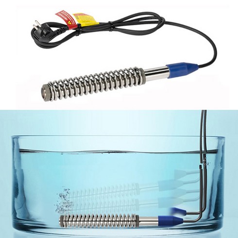 2023년 가성비 최고 퐁당히터 - 국산 스텐레스 퐁당히터 이동형 전기온수히터 KC인증 수중히터 1.3kw, 기본형(온도조절 불가)