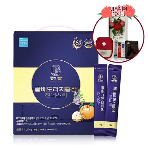 동의삼 꿀배도라지홍삼 진액스틱(100포)+기프트박스