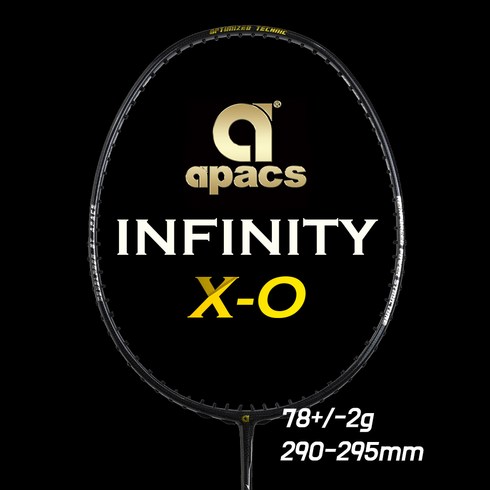 던롭아펙스인피니티115스쿼시라켓 - 아펙스 인피니티 X-O 가벼운 선수용 배드민턴라켓 6U, 인피니티 X-O (78g), 1개