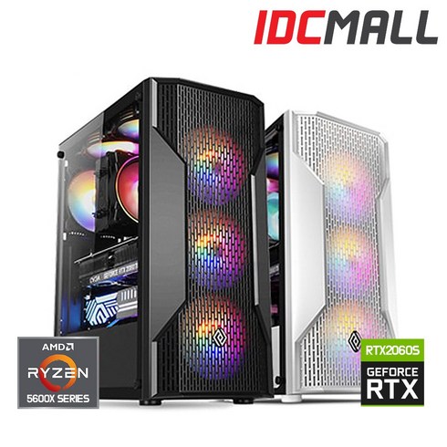 조립컴퓨터 게이밍PC 5600X RTX2060Super 디아블로4 배틀그라운드 발로란트 스팀게임 PC 본체, 라이젠5 5600X+2060Super +8G 블랙, 기본스펙