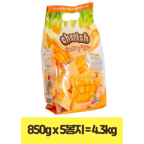 체리쉬망고젤리 - 베트남 망고 푸딩 젤리 cherish 대용량, 1세트, 4.3kg