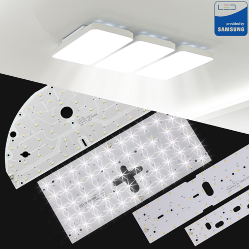 led전등교체 - LED 전등 교체 거실등 LED조명 국산 LED방등 삼성 사각 원형 셀프 diy, 삼성 LED 칩, 고급형/5700K(은은한하얀빛), 옵션12.주방욕실18W/418X70(1장)