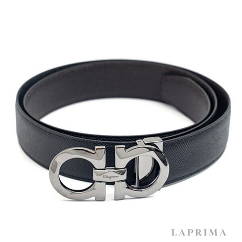67A161 725421 - 라프리마 [FERRAGAMO] 페라가모 리버서블 간치니 벨트 67-A161 NERO+MORO 725421