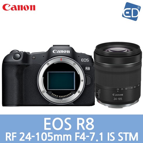 [캐논 정품] EOS R8 미러리스 카메라/ED, 09 R8+RF 24-105mm STM