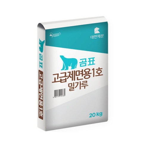 밀가루 - 곰표 고급제면용 1호 중력밀가루, 20kg, 1개