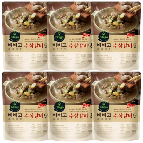 비비고 수삼갈비탕 400g 6개