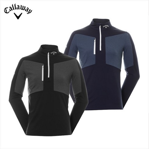 2023년 가성비 최고 캘러웨이남성골프웨어 - [CALLAWAY] 남성라운딩 집업 / 캘러웨이 골프웨어 아쿠아펠 1/2 /CGKFC004 019 997