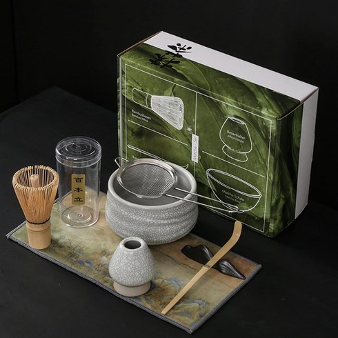 AOHAO 말차 도구 7PCS 세트 말차잔 차선 다선립 차시 필터 다건, 금, 1세트, 금 * 1세트